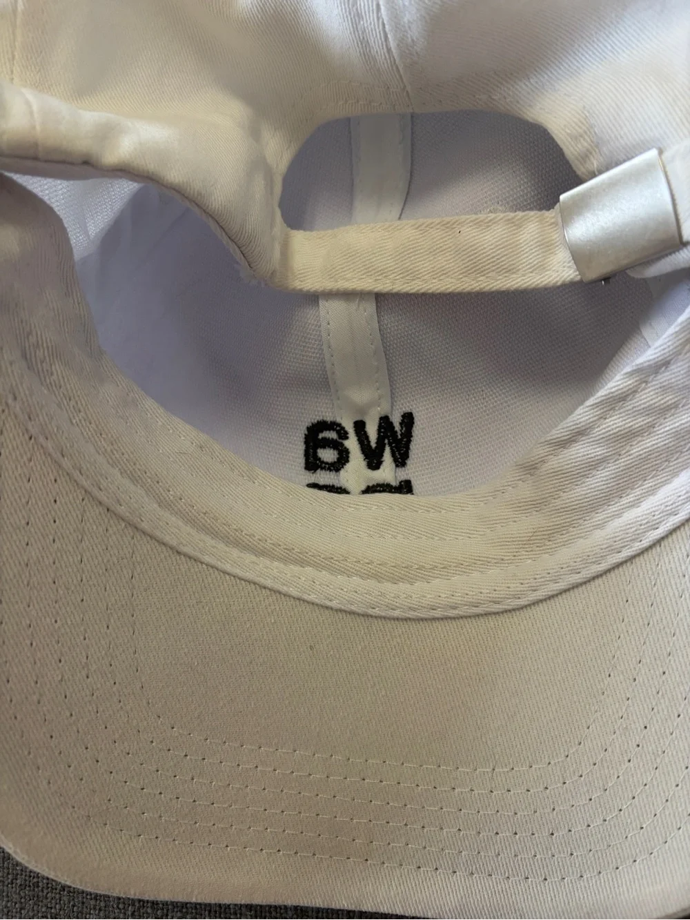 White baseball cap
